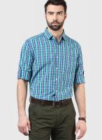 Code by Lifestyle Green Slim Fit Casual Shirt
