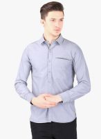 Cotton County Premium Light Grey Solid Slim Fit Casual Shirt