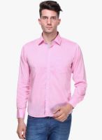 Crimsoune Club Pink Solid Slim Fit Casual Shirt