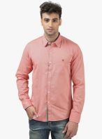 Crimsoune Club Red Solid Slim Fit Casual Shirt