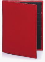 Dandy Red Leather Passport Cover Wallet