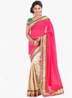 Florence Pink Embroidered Saree