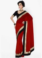 Florence Red Embroidered Saree