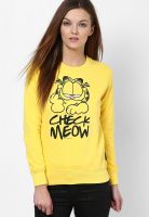 Garfield Yellow Printed Sweatshirt