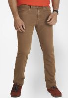 Globus Solid Khaki Regular Fit Jeans