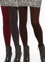 Golden Girl Pack Of 3 Fascinating Skinny Brown, Wine & Dark Grey Leggings