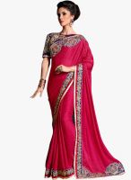 Hypnotex Pink Embroidered Saree
