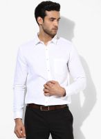 Independence White Striped Slim Fit Formal Shirt