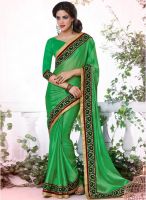 Indian Women By Bahubali Green Embroidered Saree
