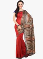 Jashn Red Printed Saree