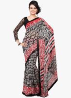 Jashn White Printed Sarees