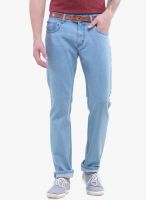 Jogur Blue Mid Rise Regular Fit Jeans