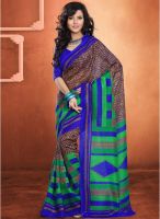 Khushali Fashion Brown Printed Saree