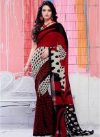 Khushali Fashion Maroon Embellished Saree