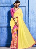Khushali Fashion Yellow Printed Saree