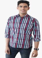 Lee Marc Multicoloured Checked Regular Fit Casual Shirt