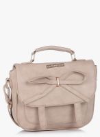 Lino Perros Beige Polyurethane (Pu) Sling Bag