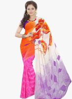 Lookslady Pink Printed Saree