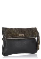 Massimo Italiano Black Leather Sling Bag