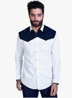 Mr Button Solid White Shirts