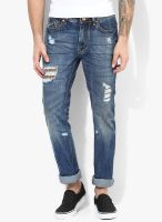 Numero Uno Blue Mid Rise Slim Fit Jeans