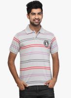 Orange Valley Red Striped Polo T-Shirt