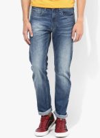 Peter England Blue Mid Rise Slim Fit Jeans
