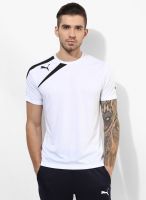 Puma Spirit Logo White Training Round Neck T-Shirt