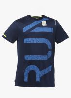 Reebok Osr Ss Navy Blue Running Round Neck T-Shirt