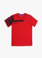 Reebok Red Printed T-Shirt
