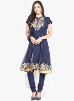 Rohit Bal For Jabong Navy Kurta Churidar Set