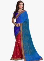 Roop Kashish Blue Printed Saree