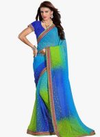 Roop Kashish Blue Printed Saree