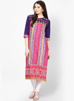 Shree Multicoloured Colored Embroidered Kurta