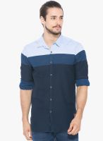 Status Quo Blue Striped Casual Shirt