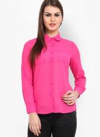 Sweet Lemon Solid Pink Shirt
