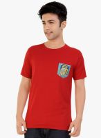 Tantra Red Printed Round Neck T-Shirt