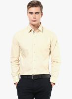 The Vanca Beige Striped Slim Fit Casual Shirt