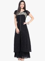 Tiana Black Embroidered Kurta Pants Set