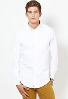 Timberland White Solid Casual Shirt