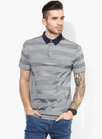 Tom Tailor Grey Striped Polo T-Shirt