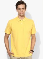 Tom Tailor Yellow Solid Polo T-Shirt