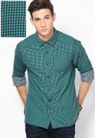 Tommy Hilfiger Green Regular Fit Casual Shirt