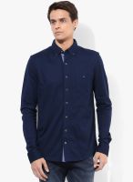 Tommy Hilfiger Navy Blue Knitted Casual Shirt