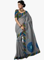 Triveni Sarees Grey Printed Saree