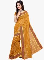 Triveni Sarees Mustard Yellow Striped Saree