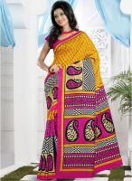 Triveni Sarees Printed Yellow Saree