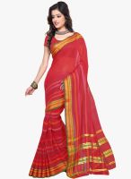 Triveni Sarees Red Printed Saree