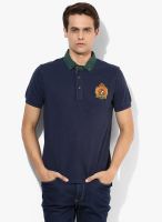 U.S. Polo Assn. Blue Solid Polo T-Shirt