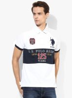 U.S. Polo Assn. White Printed Polo T-Shirt